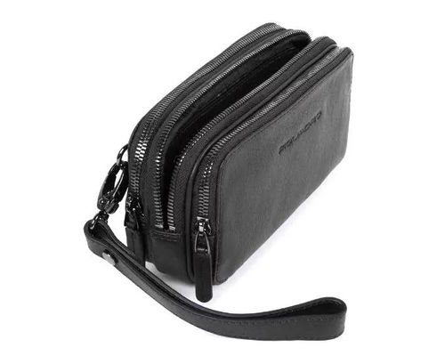 Клатч мужской Piquadro Black Square, натуральная кожа, черный