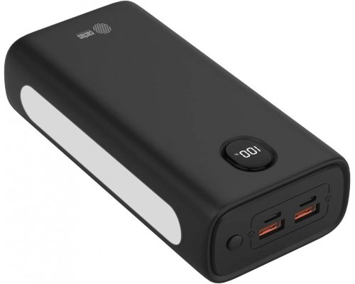 External battery Cactus CS-PBFSJA-30000, 30000mAh, black (2032372)
