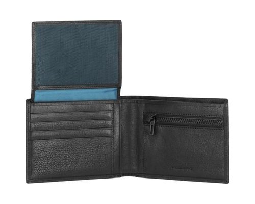 Wallet for men Piquadro Harper, genuine leather, black (1580936)