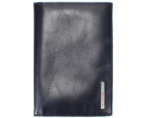 Passport cover Piquadro Blue Square, genuine leather, blue (1499838)