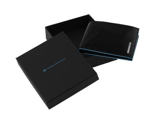 Men's wallet Piquadro Blue Square, genuine leather, black [pu257b2r/n]