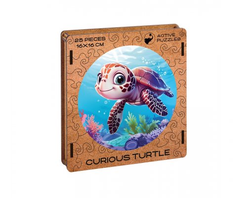 Пазл деревянный Active Puzzles Любопытная черепашка
