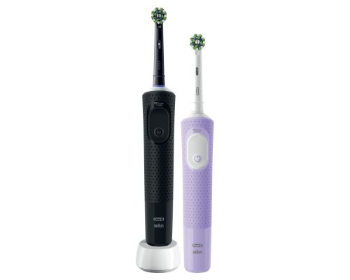 Set of electric toothbrushes Oral-B Vitality Pro Duo Black&Lilac  in a gift box