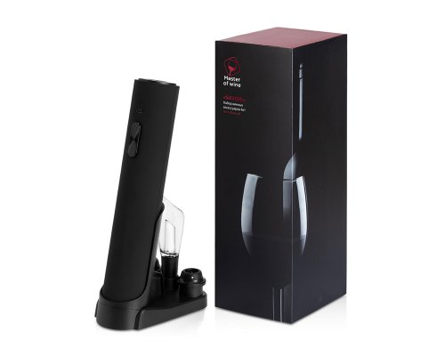 Набор винных аксессуаров Master of Wine Savoie 4 в 1, черный (207009)