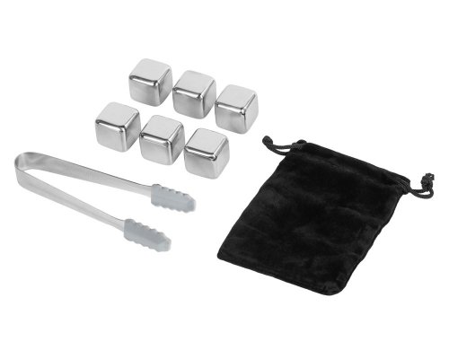 Whiskey set Master of Wine Skye with steel cooling stones, tongs, and a pouch in a box