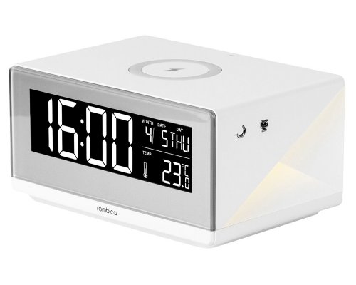 Часы с беспроводным зарядным устройством Rombica Timebox 2 белый RA-241709