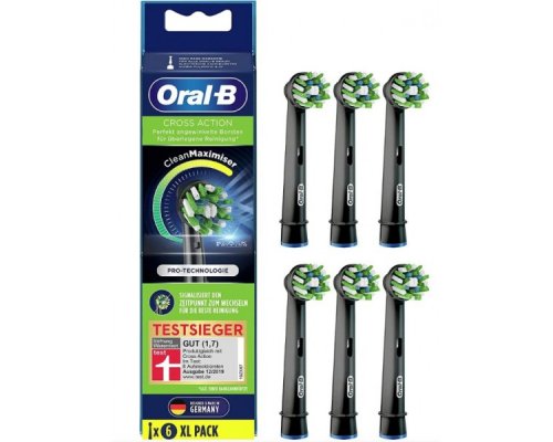 Насадки для зубных щеток Oral-B CrossAction EB50RB-6 Black/черный 6 шт