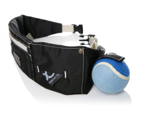 Belt bag Doog Maxi, black and grey, 42x10x1.5 cm