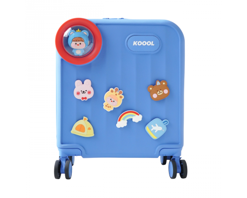 Чемодан детский Koool Family 21х37х46 см, синий