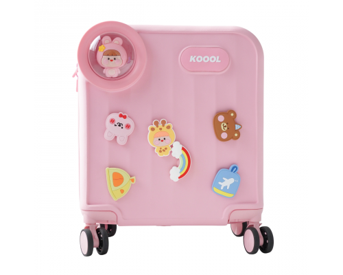Чемодан детский Koool Family 21х37х46 см, розовый
