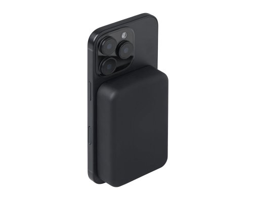 External wireless magnetic battery Qjet MagnifIQ with QC\PD, 10000 mAh, 15W, black (597127)