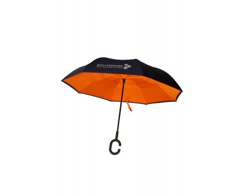 Reverse umbrella Routemark dark blue with orange