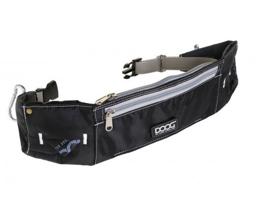 Belt bag Doog Maxi, black and grey, 42x10x1.5 cm