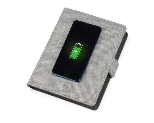 Органайзер с беспроводной зарядкой Evolt  Powernote, 5000 мАч, светло-серый (593918)
