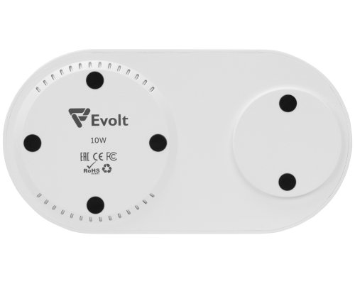 Светильник настольный с беспроводной зарядкой Evolt Flamp, белый (593508)