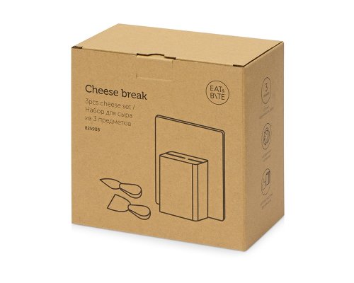 Set cheese Eat&Bite Break: 2 ceramic knives on a wooden stand, ceramic board (825908)