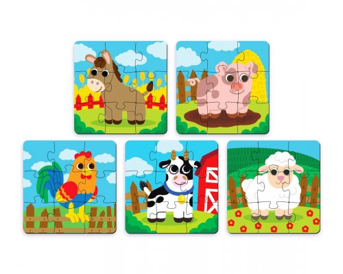 Пазл деревянный Active Puzzles Животные на ферме