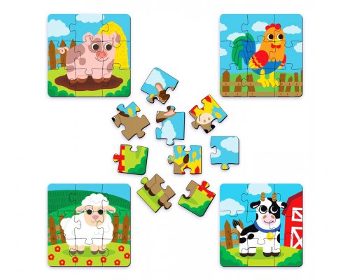 Пазл деревянный Active Puzzles Животные на ферме