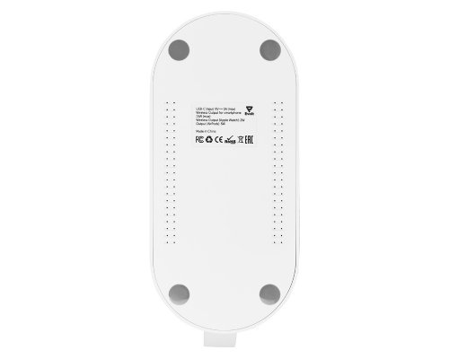 Charging station wireless 4-in-1 Evolt Portal with lamp, 15 W, white (592206)