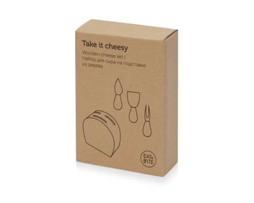 Set of cheese knives on a stand Eat&Bite Take it cheesy, beige (826308)