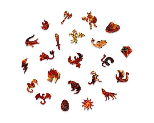 Пазл деревянный Active Puzzles Огненный дракон