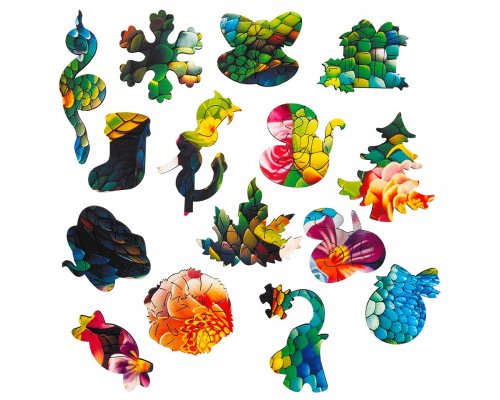Пазл деревянный Active Puzzles Цветочная змея