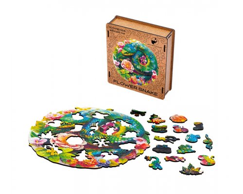 Пазл деревянный Active Puzzles Цветочная змея