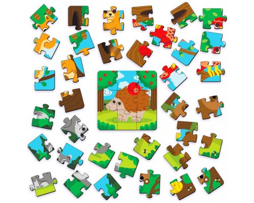 Пазл деревянный Active Puzzles Лесные животные