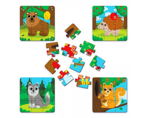 Пазл деревянный Active Puzzles Лесные животные