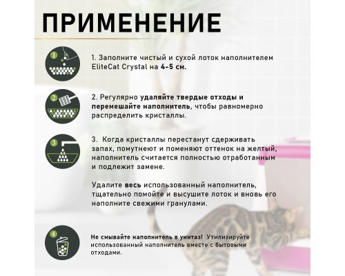 Наполнитель впитывающий силикагель EliteCat Emerald Aloe Vera 7.6 л