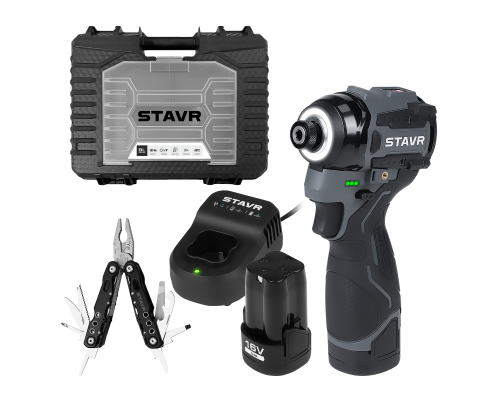 Impact screwdriver Stavr SID 16BL-160V-2K (2x2.0 Ah, battery, case)