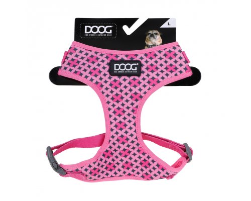 Шлейка для собак Doog Neoflex Toto, розовая с узором, S, 32-44см