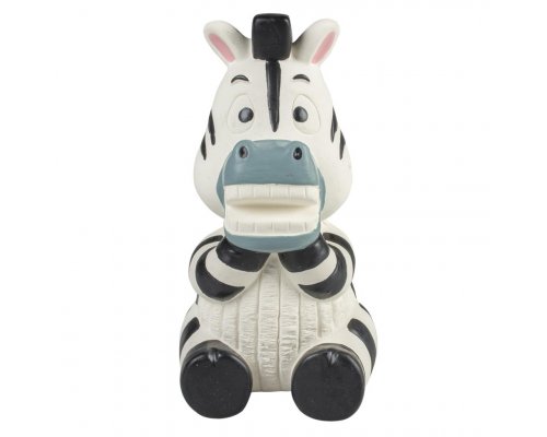 Latex dog toy Duvo+ Zebra, black and white, 7.5x8x15 cm