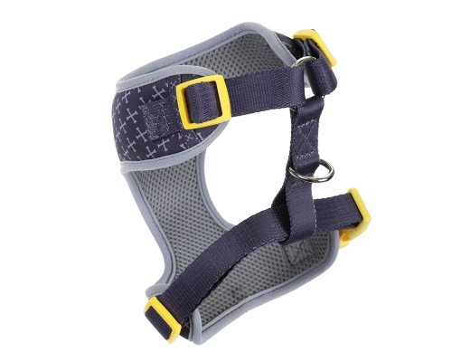 Dog harness Doog Neoflex Odie, gray-yellow, S, 32-44cm