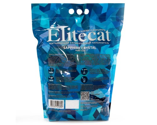 Наполнитель впитывающий силикагель EliteCat Crystal Pure 7.6 л