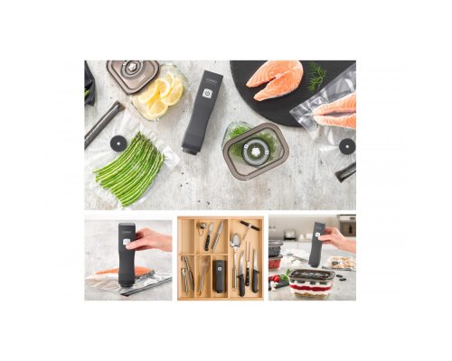 Упаковщик вакуумный бескамерный Caso Vacu OneTouch Eco-Set с контейнерами