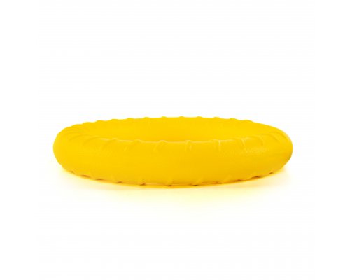 Rubber dog toy SkyRus Ring, yellow, 18x18x2.7cm (145105/yellow)