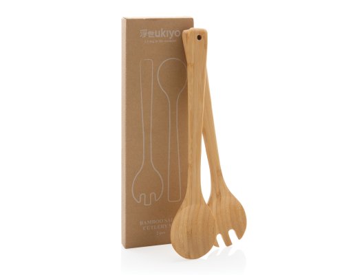 Salad set Ukiyo, bamboo, 2 pieces