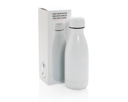 Бутылка вакуумная XD Collection из нержавеющей стали, 260 мл, белый (P436.963)