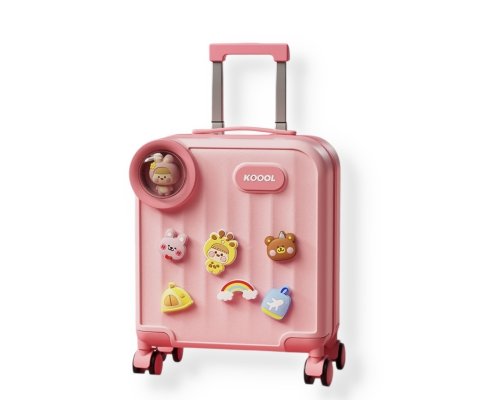 Чемодан детский Koool Family 21х37х46 см, розовый
