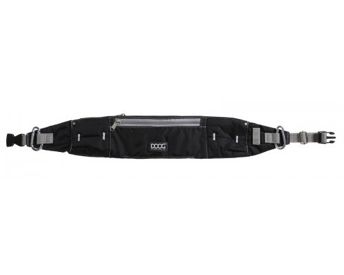Belt bag Doog Maxi, black and grey, 42x10x1.5 cm