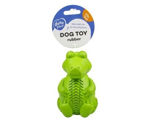 Rubber dog toy Duvo+ Crocodile, green, 7.5x9.5x12 cm