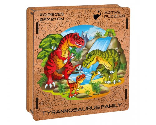 Пазл деревянный Active Puzzles Семья тираннозавров