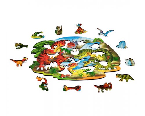 Пазл деревянный Active Puzzles Семья тираннозавров