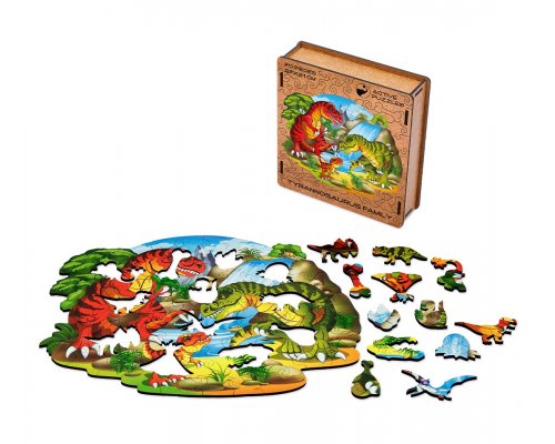 Пазл деревянный Active Puzzles Семья тираннозавров