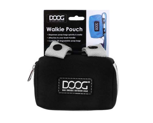 Neoprene leash bag Doog, black, 10x7x4 cm