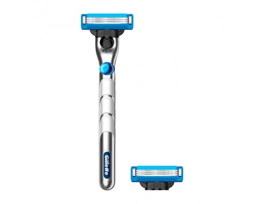 Станок бритвенный Gillette Mach3 Turbo 3D с 2 сменными кассетами
