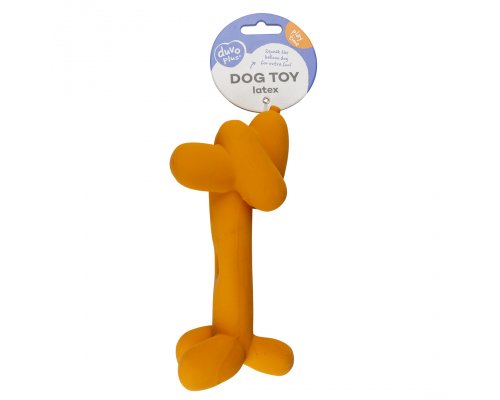 Игрушка для собак латексная Duvo+ Надувная такса, оранжевая, 18x5.5x8 см