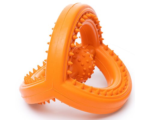 Игрушка для собак резиновая Duvo+ Tugger, оранжевый, 14 см