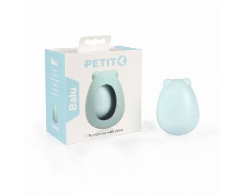 Игрушка-неваляшка для собак Petit Balu с погремушкой, голубая RA-325330